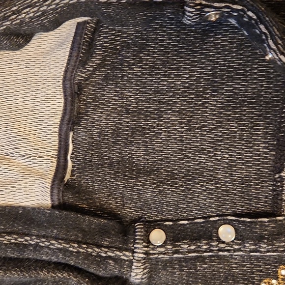 HARLEY-DAVIDSON WOMEN'S 1/4 BUTTON LONG SLEEVE HOODIE - Picture 3 of 7